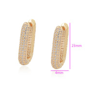 Micro Pave Gold Hoop Earring