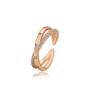 Minimalist Double Twist Ring