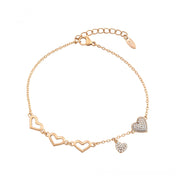 Triple Heart Love Bracelet