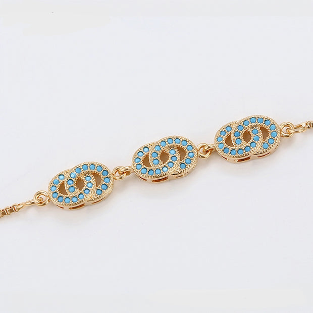 Gold Infinity Bracelet | Blue Infinity Bracelet | Veveil