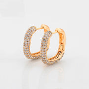 Zirconia Gold Hoop Earrings | Ella Hoop Earring | Veveil