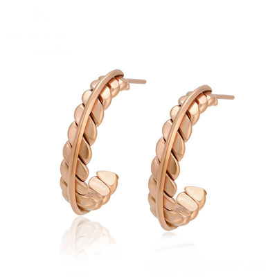 Moon Shaped Light Weight Hoop Earring