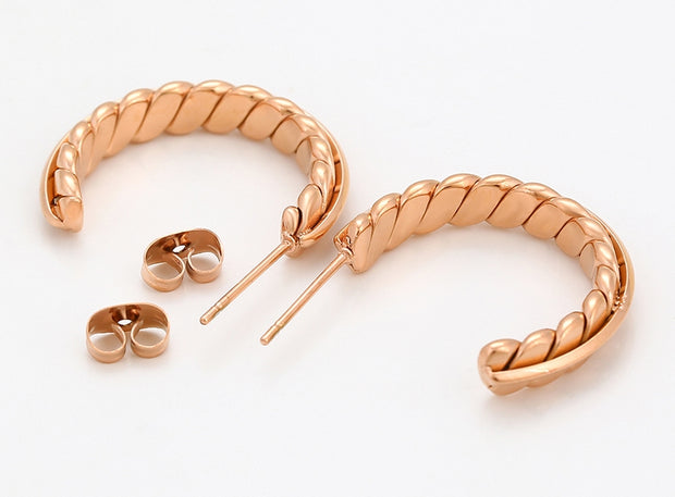 Moon Shaped Light Weight Hoop Earring