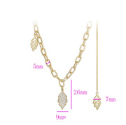 Leaf Chain Necklace | Gold Chain Leaf Necklace | Veveil