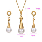 Eli Pearl Necklace & Earring Set | Necklace & Earring Set | Veveil
