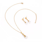 Eli Pearl Necklace & Earring Set | Necklace & Earring Set | Veveil