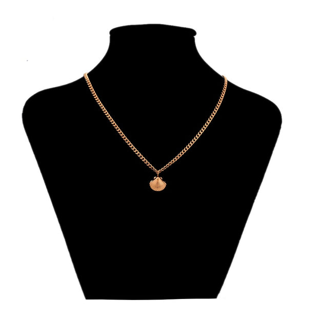 Shell Rose Gold Necklace and Bracelet Set