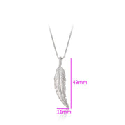 Savana Feather Silver Necklace