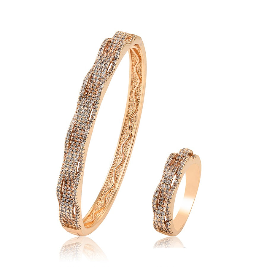 Victoria II Bracelet and Ring set- Ring Size 7 – VeVeil
