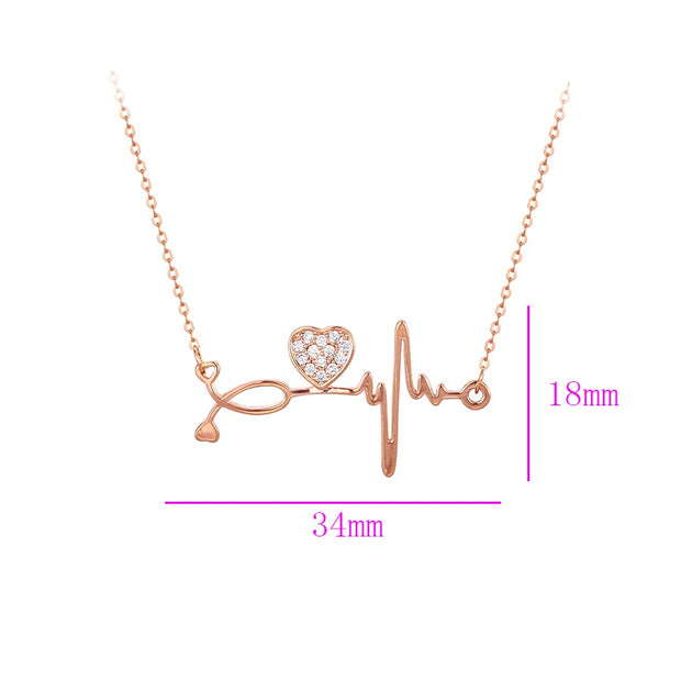 Love Minimalist Gold Necklace | 18K Gold Necklace | Veveil