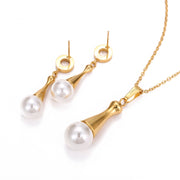 Eli Pearl Necklace & Earring Set | Necklace & Earring Set | Veveil