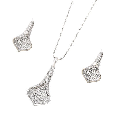 Silver Necklace And Earring Set | Necklace And Earring Set | Veveil