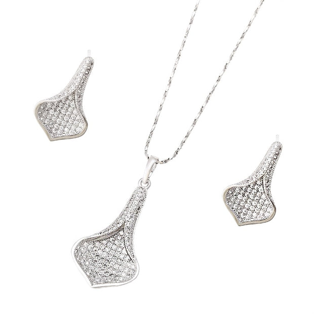 Silver Necklace And Earring Set | Necklace And Earring Set | Veveil