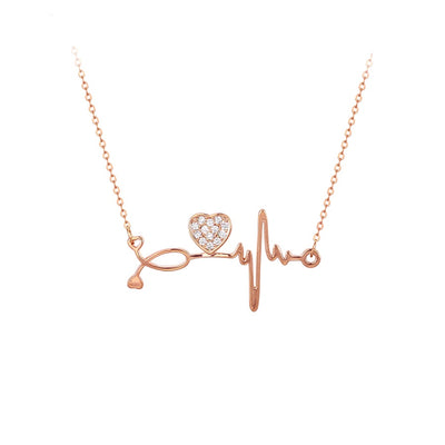Love Minimalist Gold Necklace | 18K Gold Necklace | Veveil