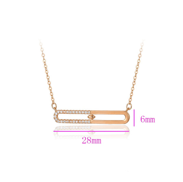 Gold Diamond Bar Necklace | Minimalist Gold Necklace | Veveil
