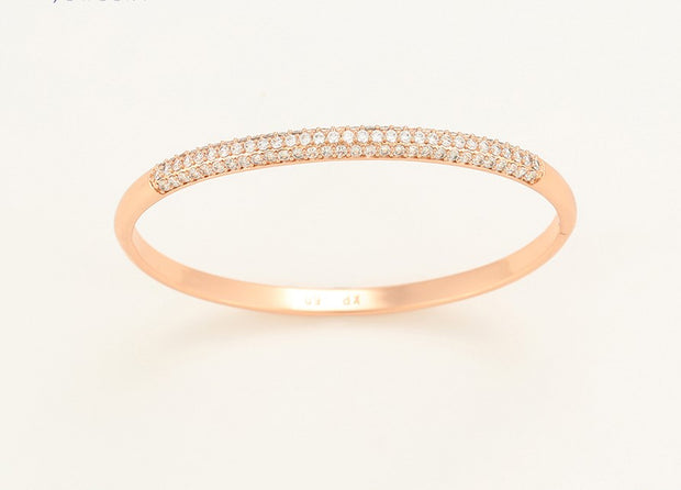 Rose Gold Bangle Bracelet | Gold Bangle Bracelet | Veveil
