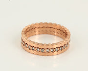 Stackable  Stainless Steel Rose Gold Ring