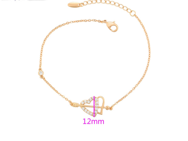Double Heart Love Bracelet | Gold Chain Love Bracelet | Veveil