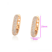 Zirconia Gold Hoop Earrings | Ella Hoop Earring | Veveil
