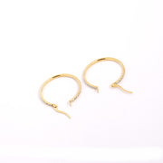 Midi Hoops With Stone