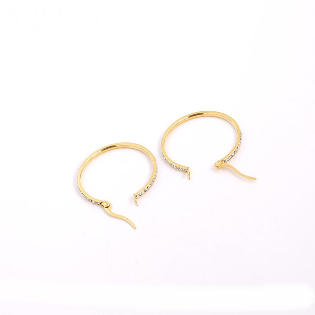 Midi Hoops With Stone