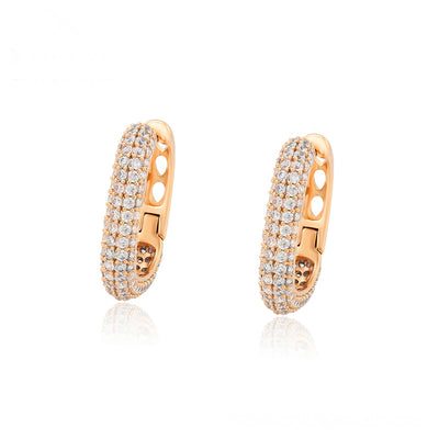 Zirconia Gold Hoop Earrings | Ella Hoop Earring | Veveil