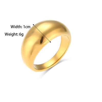Rue Minimalist Wide Dome Ring