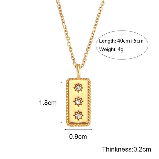 Layla Rectangle Star Necklace