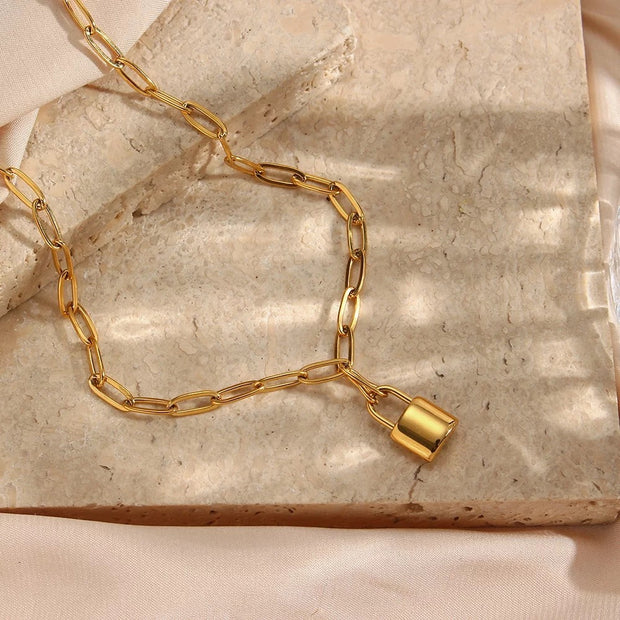 Piper Dainty Lock Necklace