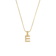 Initial Letter Pendant Necklace | Gold Pendant Necklace | Veveil