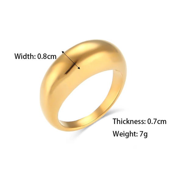 Rue Minimalist  Dome Ring