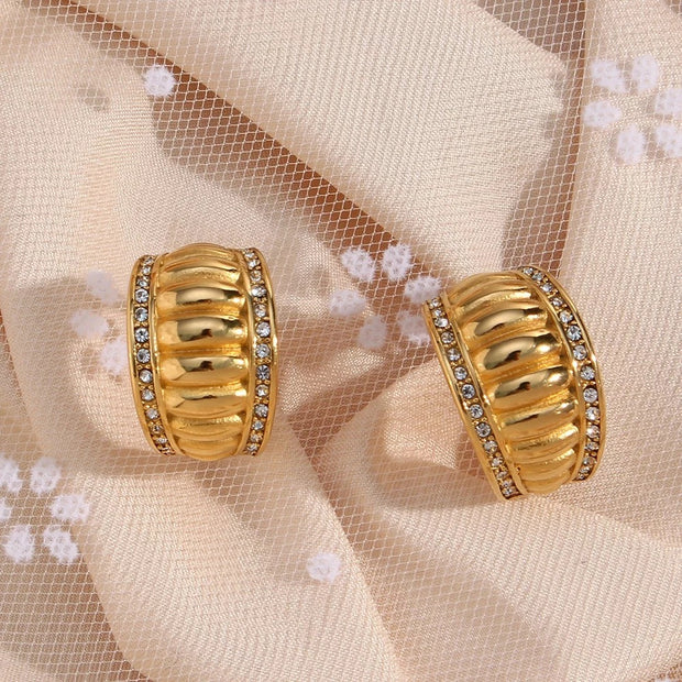 Jen Croissant Dome Earrings