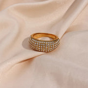 Ema Dome Ring with Stone