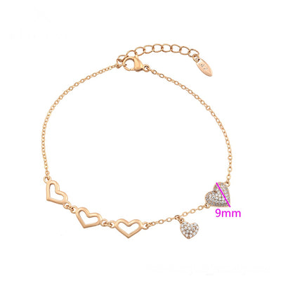 Triple heart bracelet